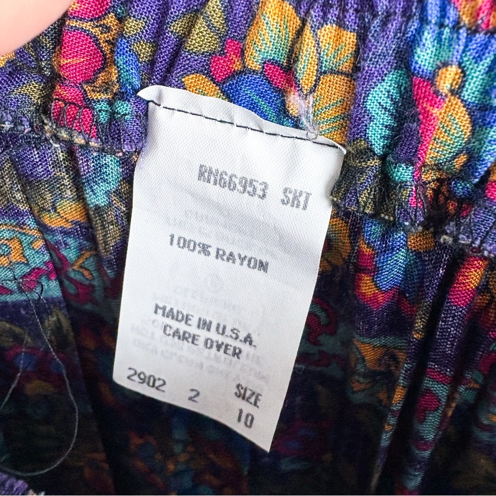 Talbots Vintage 90s Floral Pleated Midi Skirt Button Front Blazer Jacket Top Set - Picture 10 of 13